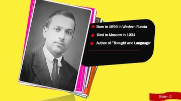 Presentation About Lev vygotsky 