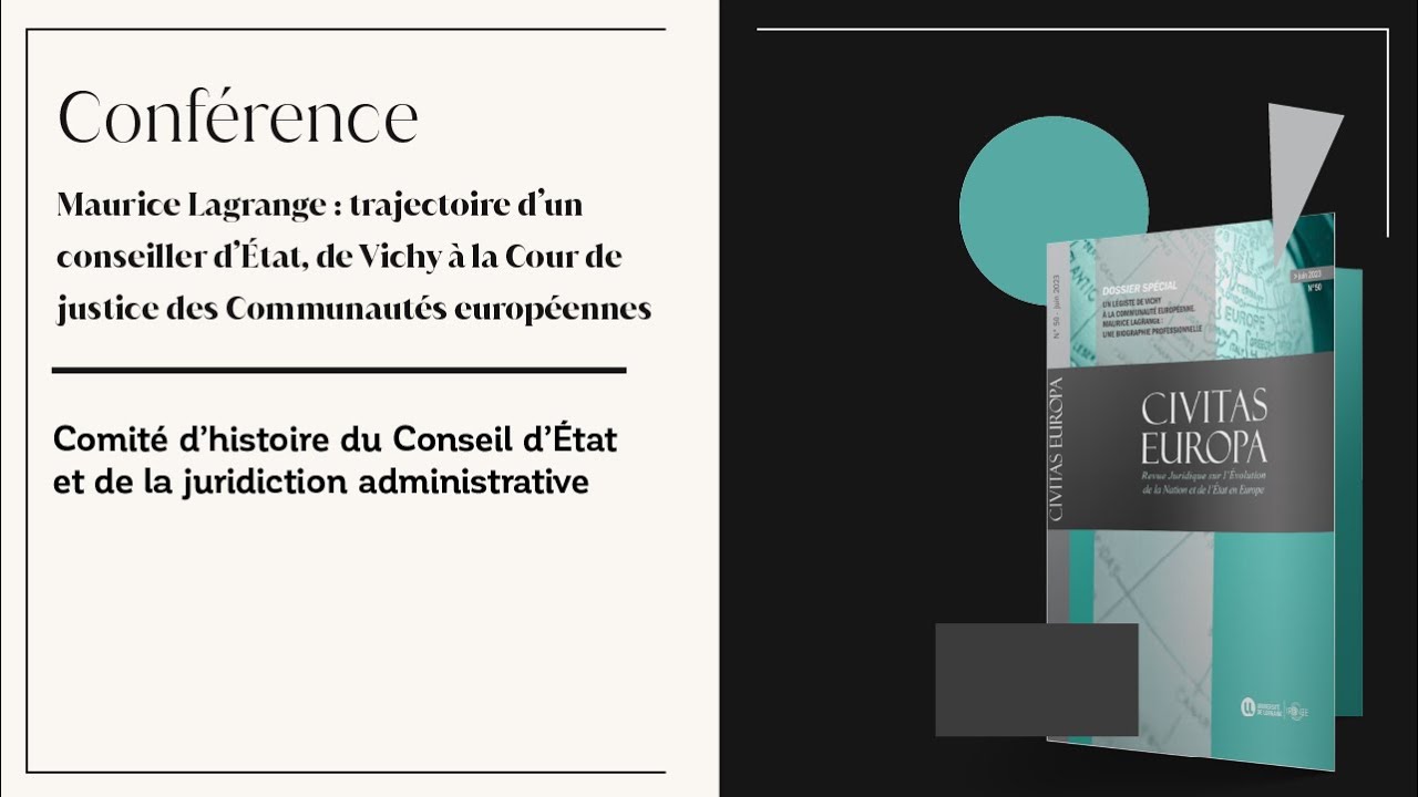 Maurice Lagrange : trajectoire d’un conseiller d’État, de Vichy à la CJCE