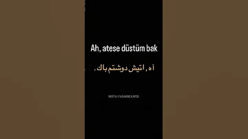 اغنيه تركية مترجمة لقد وقعت بالنار Ateşe Düştüm 