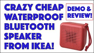 IKEA &quot;Vappeby&quot; Wireless Portable Bluetooth Speaker -- DEMO &amp; REVIEW