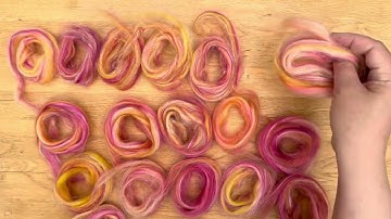 Questionable Blend 7 - Libra from World of Wool. Splitting the Top Vertically