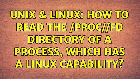 Unix & Linux: How to read the /proc/＜pid＞/fd directory of a process, which has a linux capability?