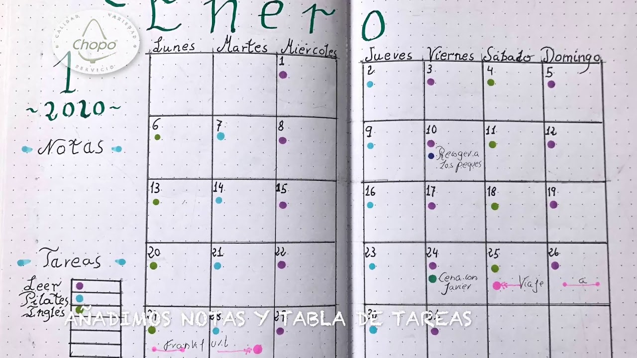 Tutorial: Bullet Journal Enero - YouTube