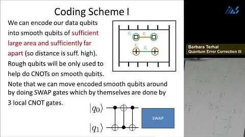 Barbara Terhal (Aachen University) Quantum Error Correction III