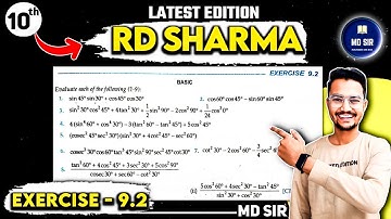 RD Sharma Class 10 Chapter 9 | Trigonometric Ratios | Exercise 9.2 Solutions