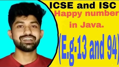 #Happy number in Java#ICSE and ISC