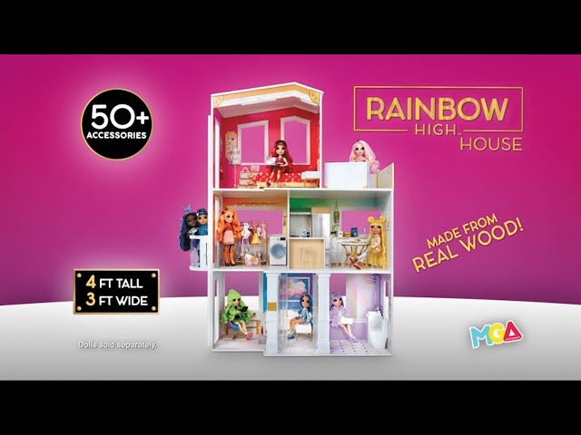 New Rainbow High House Unboxing : 6 Rooms, Jacuzzi, Accessories Rainbow High  Dolls! 