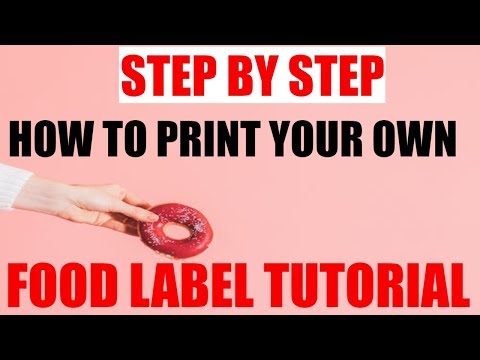 How to make a nutritional label [ for food product] Step by step