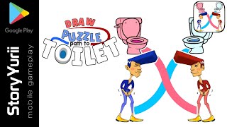 PUZZLE  GAMES ANDROID - DRAW PUZZLE PATH TO TOILET GAMEPLAY screenshot 4
