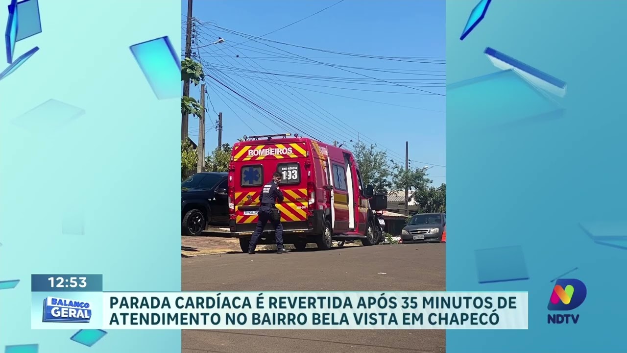 Parada cardíaca é revertida após 35 minutos de atendimento em Chapecó