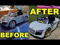 The Most Baller Kids Car Toy Build! Paint,  Slammed, and Custom Wheels