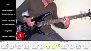 Video thumbnail of "Cours de basse-apprends à jouer "Little L" (Jamiroquai) à la basse"