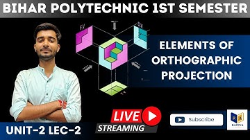 Engg. Drawing & Graphics | ELEMENTS OF ORTHOGRAPHIC PROJECTION | for Bihar Polytechnic UNIT-2 LEC-2