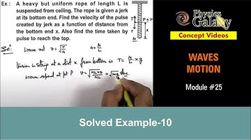Class 11 Physics | Waves Motion | #25 Solved Example-10 on Wave Motion | For JEE & NEET