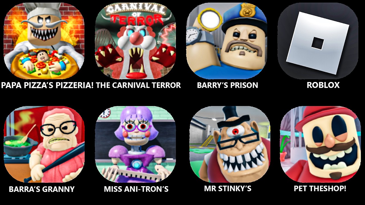 ESCAPE SCARY SUPERMARKET, CRAZY DENTIST, NIGHTMARE CIRCUS, DARK SCHOOL, SPOOKY BASEMENT, ROBLOX!