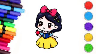 Vẽ công chúa Bạch tuyết| How to draw cute Snow White screenshot 2