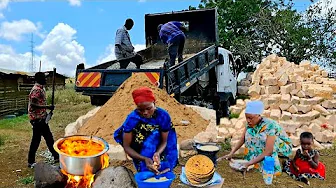 Big Day ! Buying 🏡 Building Materials & Cooking Soft Layered Pumpkin Chapati / African Village Life 