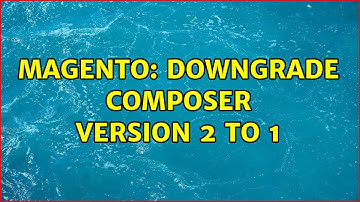 Magento: Downgrade composer version 2 to 1