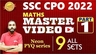SSC CPO 2023 || SSC CPO 2022 Maths All 9 Sets 450 Previous Year Papers with Best Solutions