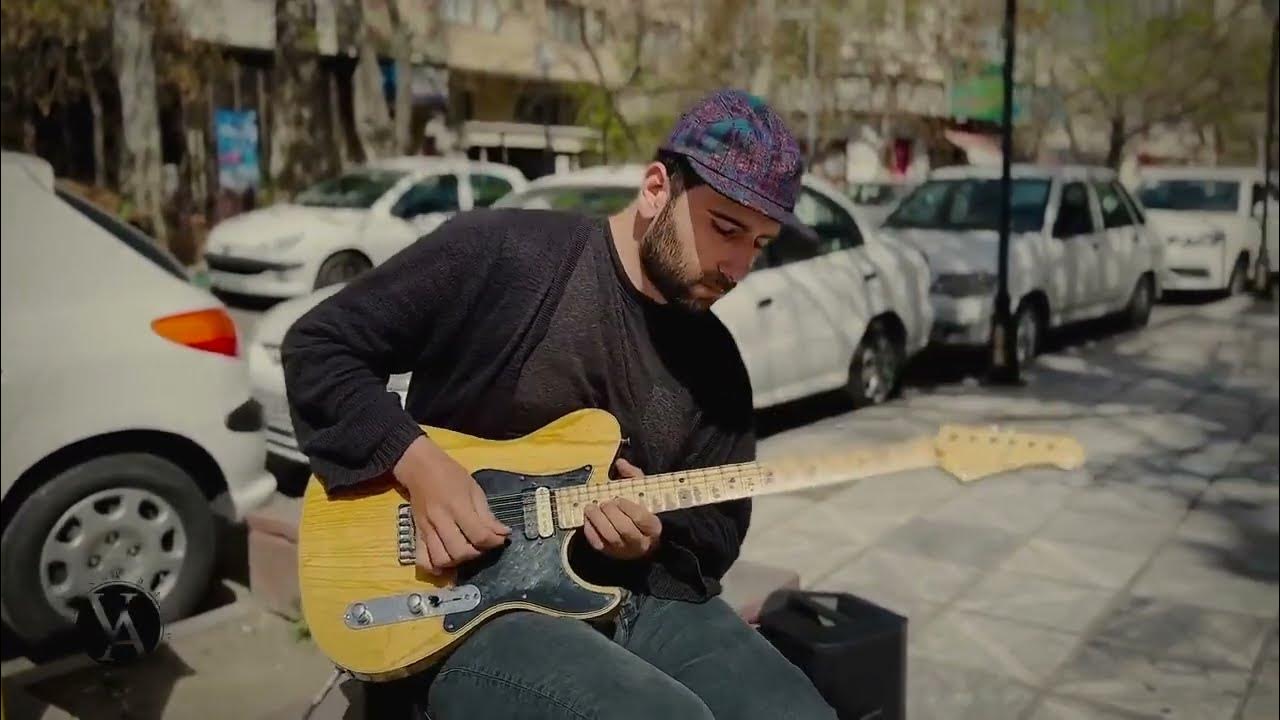 Busking in Tehran ( electric guitar Bose s1 pro ) live looping busking