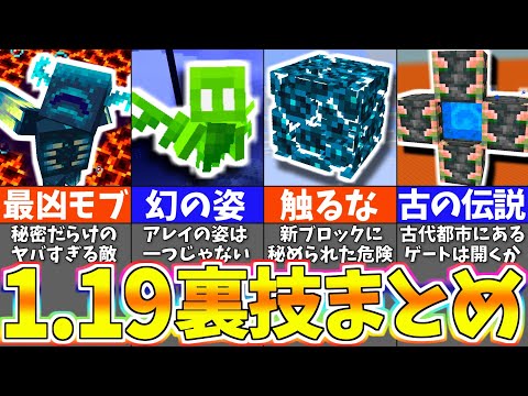 【マイクラ1.19】上級者でも知らない最新のバグ裏技＆小ネタまとめ【まいくら・マインクラフト】【一気見】