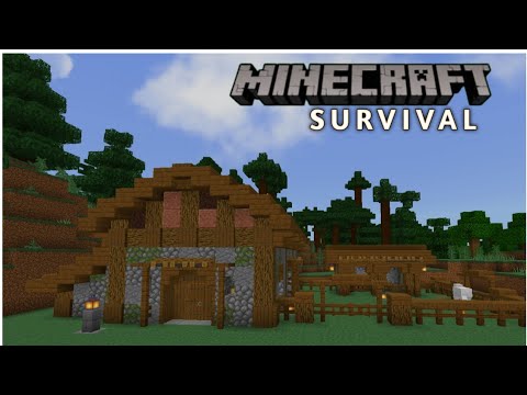 Membangun Kandang Sapi[MINECRAFT SURVIVAL] - YouTube