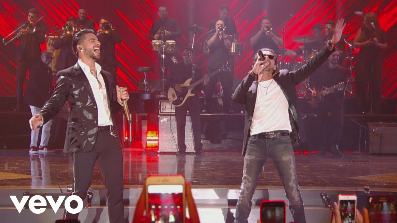 Maluma With Marc Anthony Felices Los 4 Salsa Version