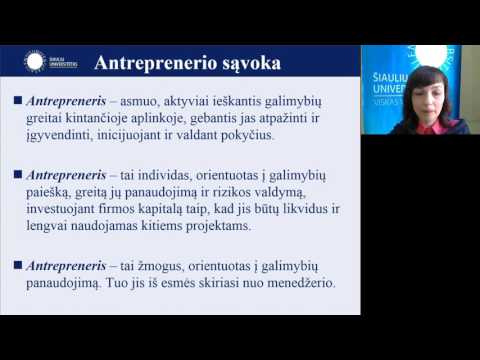 Antreprenerystė, arba gebėjimas paversti žinias pinigais