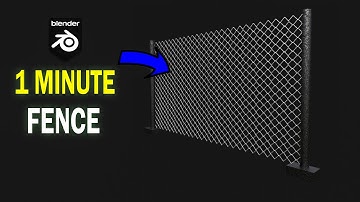 how to make a fence in blender in 1 minute
