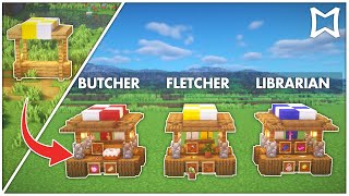 Minecraft Tutorial Village Market Stall Transformation How To Build In Minecraft