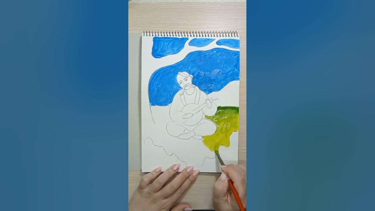 Козак Мамай пишемо аквареллю - YouTube