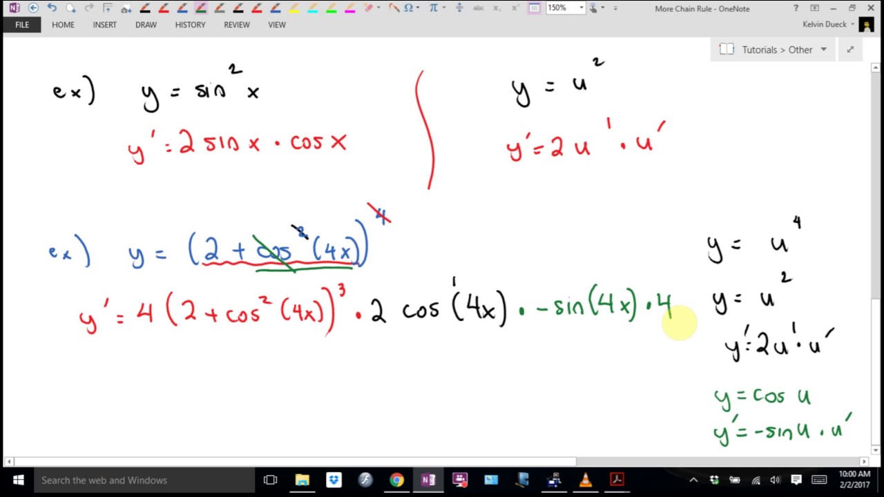 Calculus 12 Chain Rule Practice - YouTube
