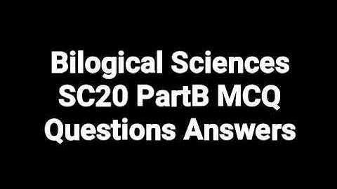 Solved HS 2019-20 ABTA TEST Paper📄Biological Sciences SC20 PartB MCQ Anaswer.