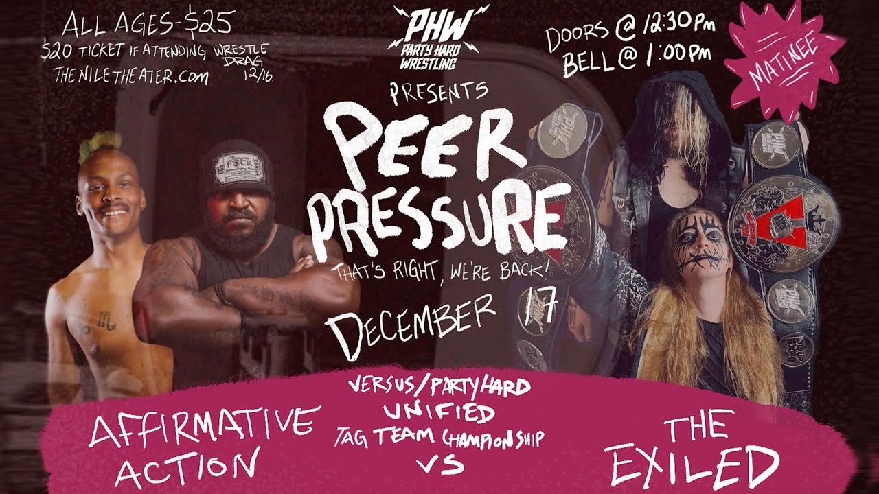 Affirmative Action vs The Exiled | PARTY HARD WRESTLING | PEER PRESSURE