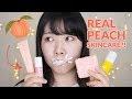 REAL PEACH SKINCARE PRODUCTS?! | unpa Cosmetics Reivew ♥