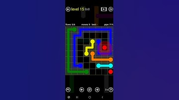 How To Solve Flow Free Regular Pack Level 15 8x8 Board Medium Walk Through Solution Walkthrough