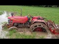 Mahindra yuvo 575 DI Tractors "extremely" struggling in deep mud | Mahindra tractor videos