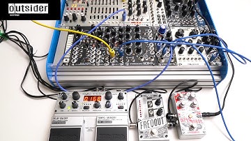TEST SERIES Eurorack Cyclebox with DigiTech FreqOut Dirty Robot and TimeBender Pedals