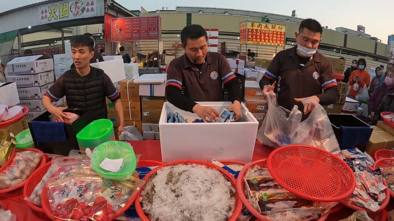 04  無發藥，天然海中鑽石~炒蘆筍，花枝，蝦仁等等都很鮮甜好吃~ #嘉義趙又廷 #全晟海產 #週一台南永大夜市 #海鮮拍賣 #海鮮叫賣