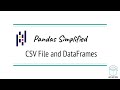 Python Pandas Tutorials | CSV and DataFrames | AI Simplified