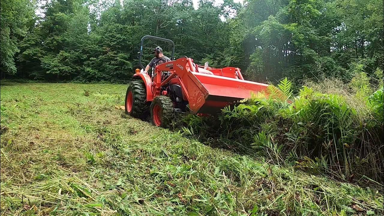 BRUSH HOGGING with the KUBOTA L3301 YouTube