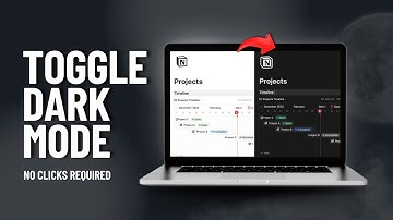 How to toggle DARK MODE in Notion (no clicks required).