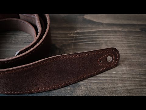 Guitar leather strap. How make. Гитарный ремень из натуральной кожи ручной работы.