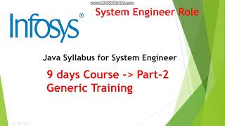 Infosys Java Syllabus for Virtual Training 2021 in detail | Infosys Virtual on-boarding 2021| Part-2