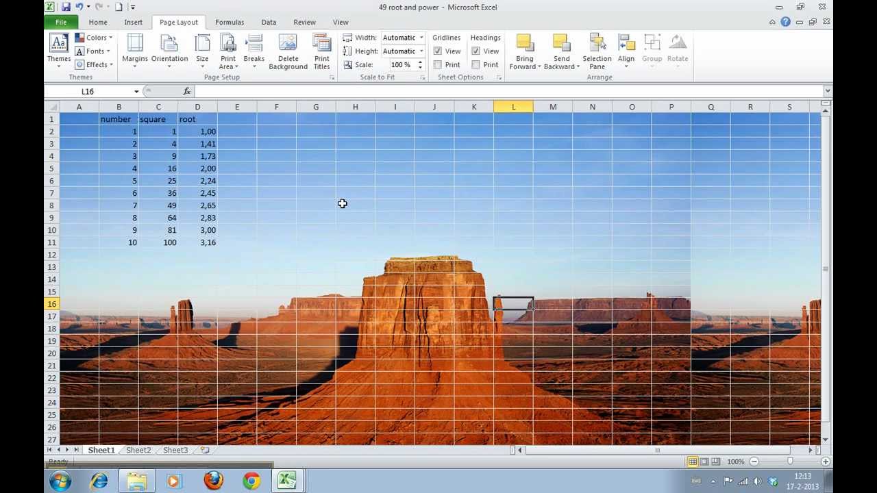 How to Insert a Background Image in Excel 2010 YouTube