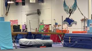 Gymnastics: Level 8 Bar practice