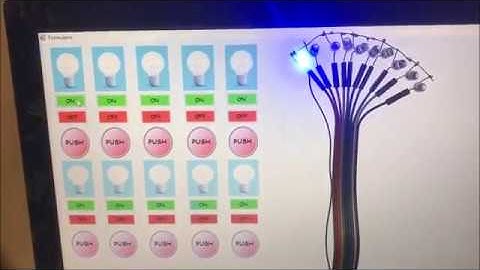 Control de 10 led con SCADA y Arduino