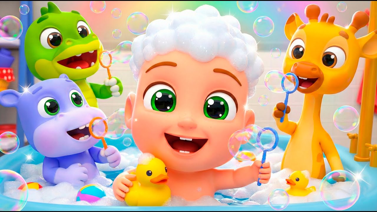 Bath Song | Wash Your Body Scrub a Dub Dub | Almama Baby Academy & Nursery Rhymes