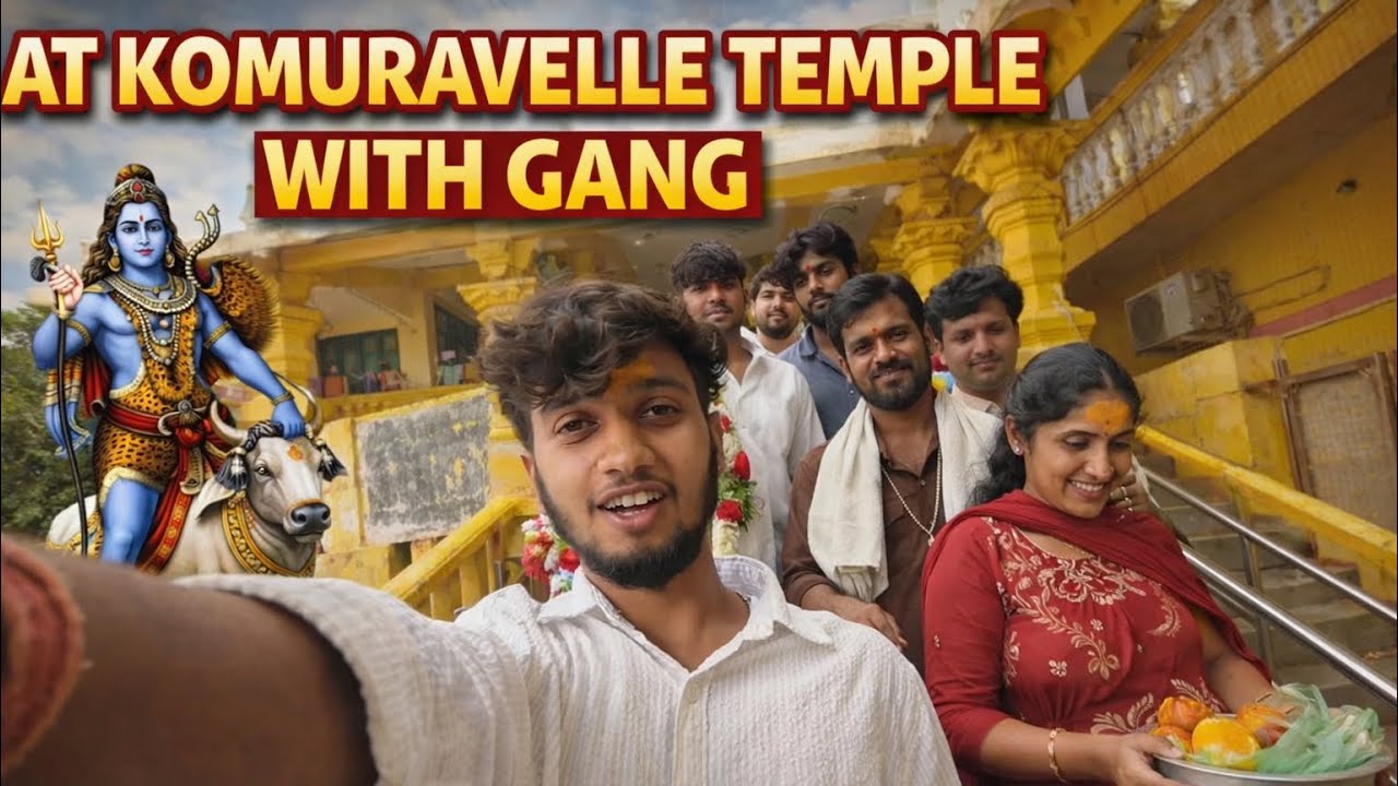 Komuravelle Temple Trip with gang #travel #temple #komuravellimallanna 