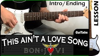 How to play THIS AIN'T A LOVE SONG 💘 [Intro] - Bon Jovi / GUITAR Lesson 🎸 / GuiTabs #156 B